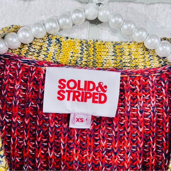 Solid & Striped The Riley Cardigan Sweater in Applewood Combo Size XS - Picture 9 of 10